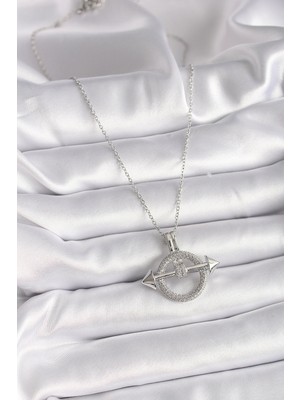 Lokiboo 316L Çelik Gümüş Renk Zincir Zirkon Taşlı Halka Model Kadın Kolye - TJ-BKO9506