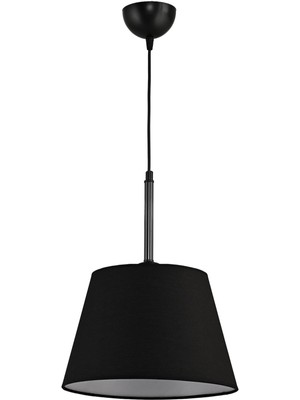 Dede Modern Tekli Volga Sarkıt Abajur, Şapkalı, Antrasit Siyah Tasarım