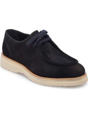 Tergan Lacivert Hakiki Süet Deri Erkek Casual Ayakkabı - E25I1AY57352-D44