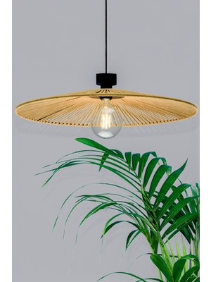 Normadia Doğal Hasır Jüt Tasarım Bohem Sarkıt Avize, Şık ve Sıcak Aydınlatma