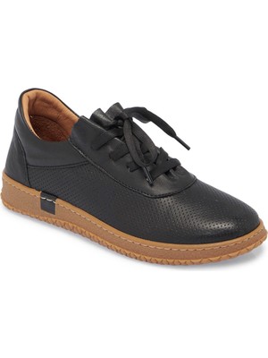 Tergan Siyah Hakiki Deri Kadın Sneaker - K25I1AY67924-A23