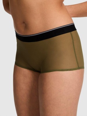 Victoria's Secret Logolu Tül Boyshort Külot