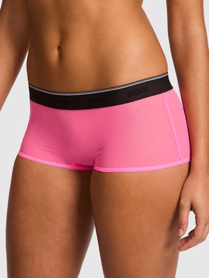 Victoria's Secret Logolu Tül Boyshort Külot