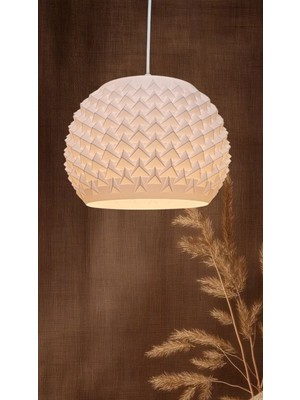 Normadia Modern Keskin Dokulu Beyaz Sarkıt Avize, E27 Bioplastik Tasarım