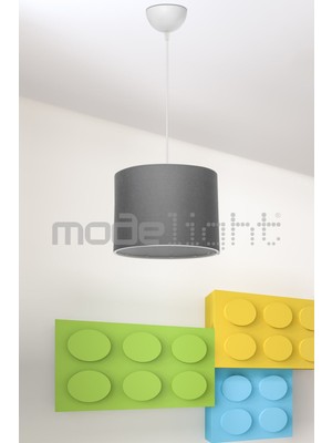 Normadia Modern 22CM Gri Silindir Sarkıt Aydınlatma Çok Amaçlı Kullanım