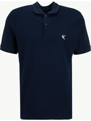 Fabrika Düz Lacivert Erkek Polo T-Shirt F5SM-TST 2779 N