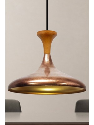 Normadia Şık Ahşap ve Mantar Detaylı Modern Sarkıt Avize, Oturma ve Yatak Odası Için