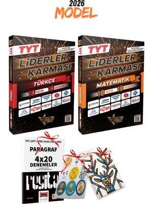 2026 Model Liderler Karması 10 Yayın 10 Deneme Tyt Türkçe ve Tyt Matematik Deneme Seti (Hediyeli)