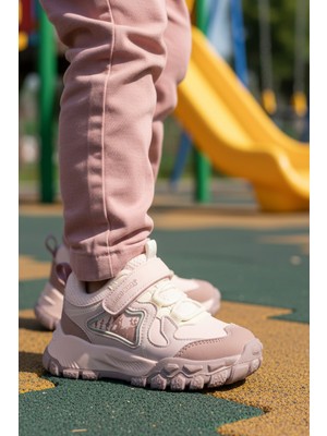 Marcokids 22678 Pudra Kaymaz Taban Kız Çocuk Spor Ayakkabı