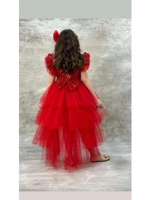 Sofun Kız Çocuk Pul Payet Kuyruklu Abiye