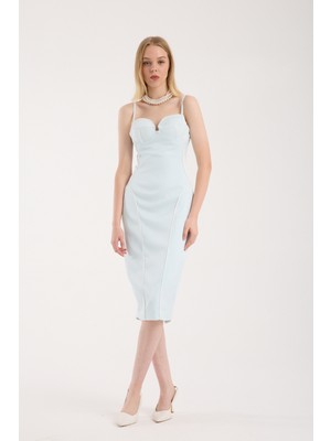 Dyra Midi Boy Şık Kokteyl Elbisesi