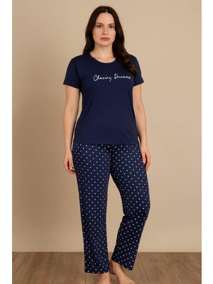 Pemilo Kadın 20587 Kısa Kol Milan % 100 Pamuk Pijama Takımı