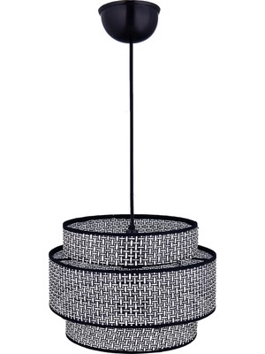 Normadia Doğal Hazeran Rattan 3 Katlı Sarkıt Avize, Şık ve Modern Dekorasyon