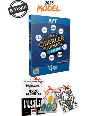 2026 Model Liderler Karması Ayt 8 Farklı Yayın 8 Deneme Seti (Paragraf Deneme Hediyeli)