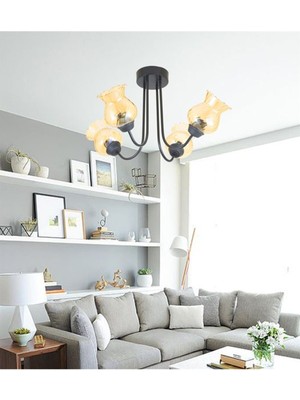 Normadia Modern Kıvrımlı Tasarım Şık Avize, Eşsiz Dekoratif Aydınlatma