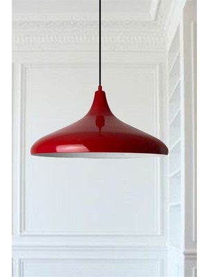 Normadia Kırmızı Metal Sarkıt Avize, Modern Aydınlatma, Salon ve Ofis Için Şık Işıklandırma