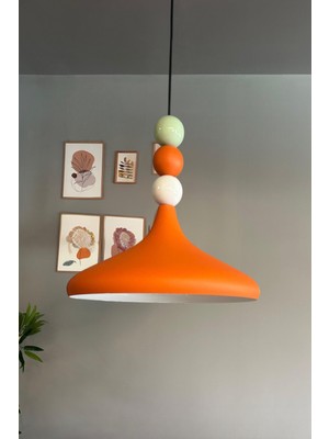 Normadia Renkli Boncuklu Tekli Avize, Modern Salon ve Mutfak Aydınlatması