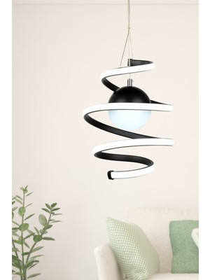 Normadia Modern Siyah LED Avize, Şık ve Parlak Aydınlatma Fırsatı