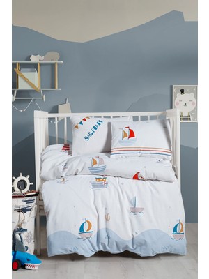 Kanz Ranforce %100 Pamuk Bebek Nevresim Takımı - Sailboats