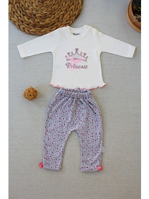 Lokiboo 3-6 6-9 9-12 Ay Full Star Nakışlı Şapkalı Uzun Kollu Sweat 3lü Erkek Bebek Takımı