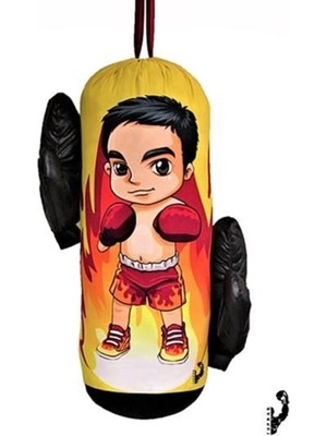 Lokiboo Çocuk Boks Kum Torbası Eldiven Dahil 2-6 Yaş Boksör