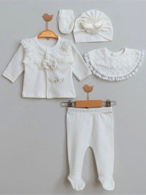 Sofun %100  Pamuklu 5 Parca Hastane Çıkışı Yenidoğan Zıbın Seti