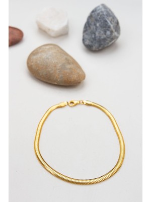 Latif Kuyumcu 22 Ayar Bilezik Balık Sırtı 3mm Yassı Bileklik LKBLK1236