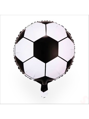 Süsle Bebek ve Parti Siyah Beyaz Futbol Topu Folyo Balon - 45 cm