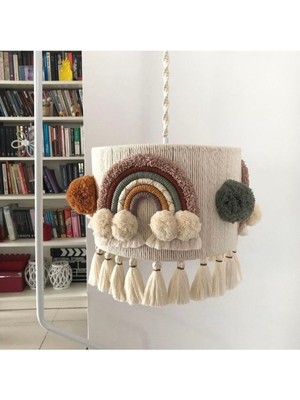 Normadia Renkli Makrome Avize, Bebek ve Çocuk Odası Için Özel Tasarım