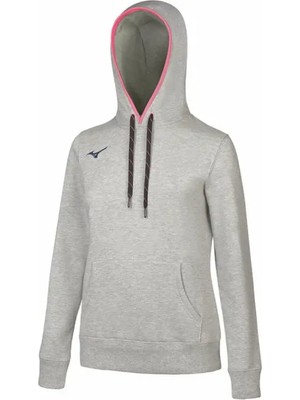 Mizuno Sweat Kapüşonlu Kadın Sweatshirt Gri