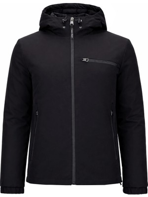 Calvin Klein Flextech Hooded Jacket CM224577-BLK Erkek Mont Siyah