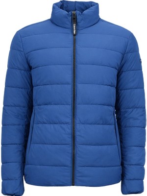 Calvin Klein Stretch Standard Jacket CM355297-BLU Erkek Mont Lacivert