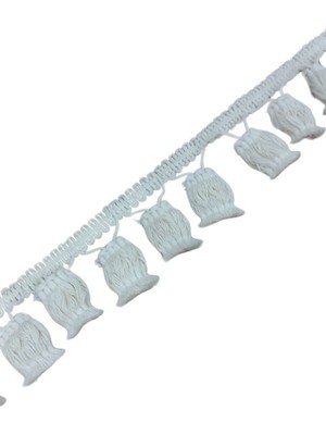 Pazarcan Ponpon Püskül Pamuk 5 cm Krem 1 Metre