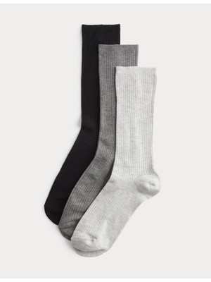 Marks & Spencer 3'lü Ribanalı Çorap