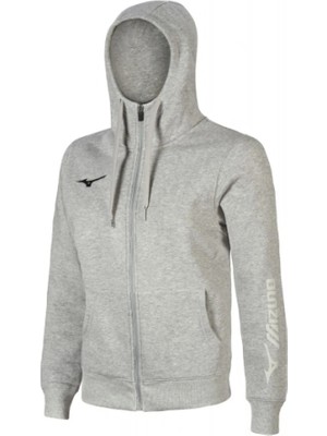 Mizuno Sweat Fermuarlı Kapüşonlu Erkek Sweatshirt Gri