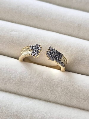 Diva Viva - Midnight Sparkle Açık Form Yüzük (KOD-429)