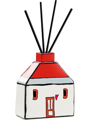 Egan Italy Le Casette Çubuklu Koku Difüzörü Kırmızı 11X13 Cm 