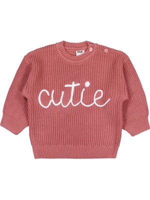 Civil Baby Cutie Işlemeli 6-18 Ay Kazak - Turuncu 9-12 Ay