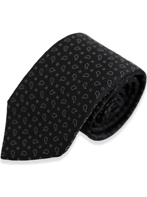 Uki Siyah Desenli Kravat