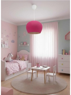 Normadia Pembe Tekli Sarkıt Avize, Modern ve Şık Tasarım, Salon ve Oda Dekoru