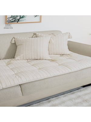 DNC Hometex Keten Koltuk Pedi / Koltuk Şiltesi - Evcil Hayvan Dostu, Makinede Yıkanabilir Ölçü Seçenekli.