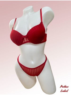 Arel Destekli Sütyen Takımı Simli Baskı