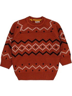 Civil Baby Nord Etnik Örğü 6-18 Ay Kazak - Turuncu 6-9 Ay