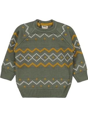 Civil Baby Nord Etnik Örğü 6-18 Ay Kazak - Haki 6-9 Ay