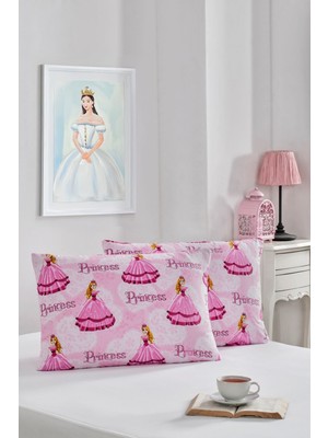Marla Home 2'li Yastık Kılıfı | Prenses Serisi  Pamuklu | 50X70 cm | Pembeprenses
