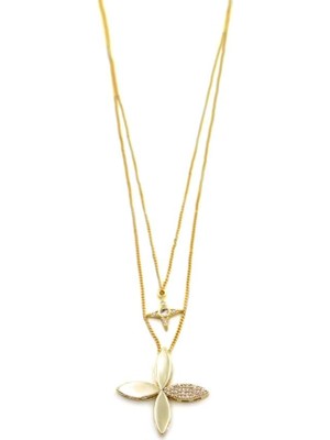 Royaleks Çiçek Kolye - Altın