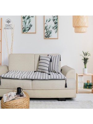 DNC Hometex Keten Koltuk Pedi / Koltuk Şiltesi - Evcil Hayvan Dostu, Makinede Yıkanabilir Ölçü Seçenekli.