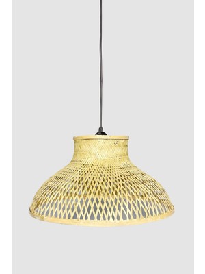 Normadia Bohem Rattan Hasır Sarkıt Avize, Bambu Sepetli Aydınlatma, Şık ve Doğal