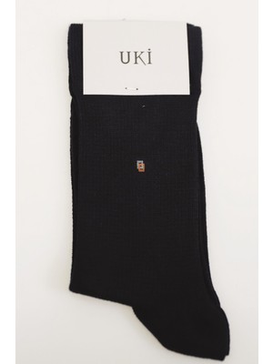 Uki Lacivert Tekli Çorap
