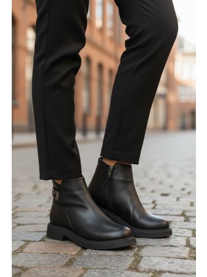 Pierre Cardin PC-55161 Içi Kürklü Fermuarlı Siyah Kadın Bot